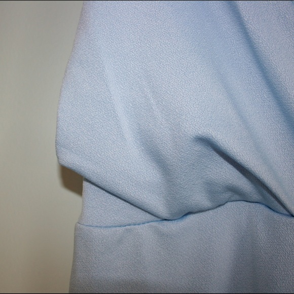 Baby Blue Mid-Length Wrap Dress - Picture 3 of 4